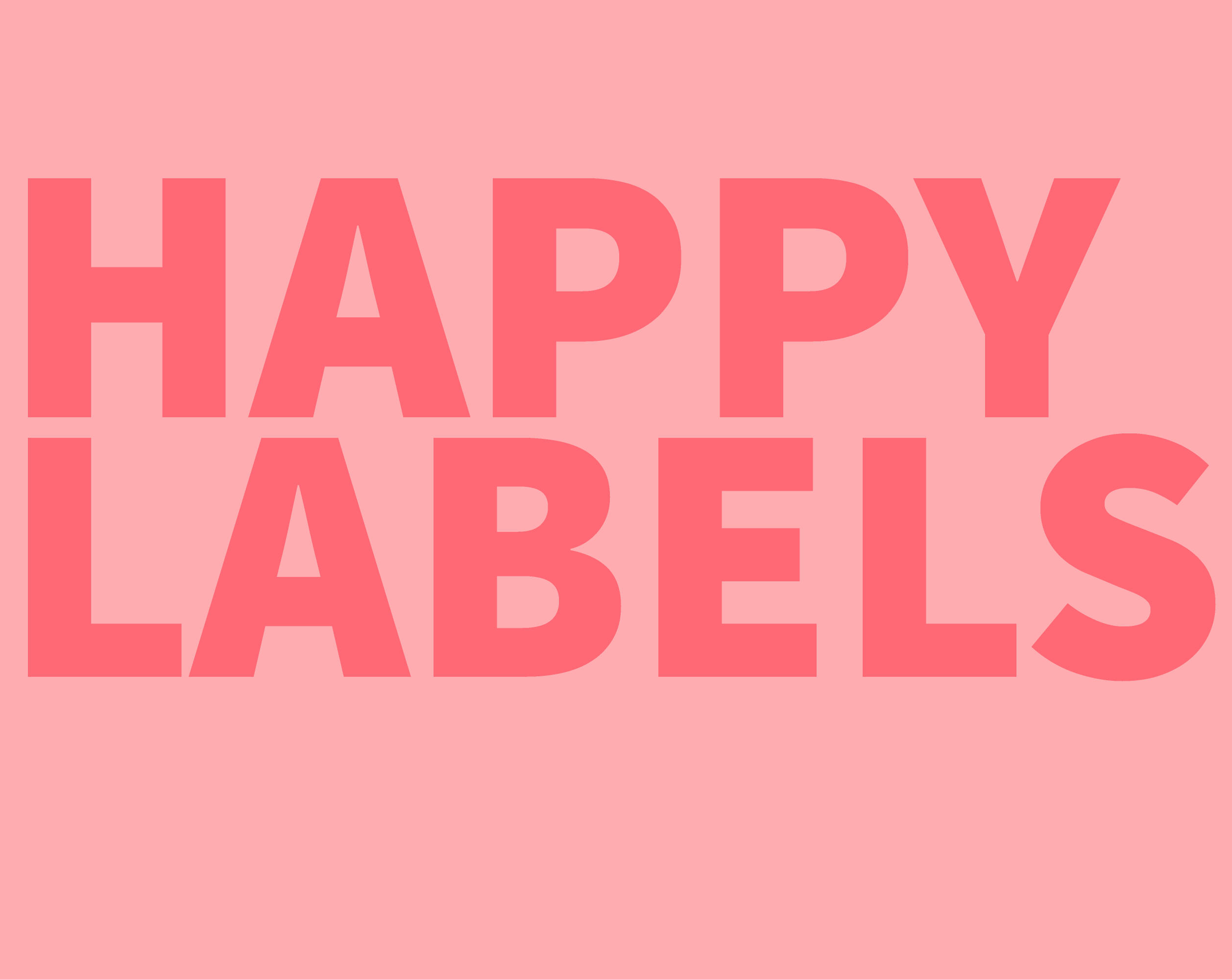 Bild mit den Worten HAPPY LABEL, rot : thejollyboldbee